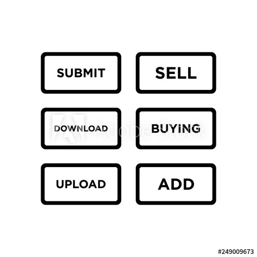 Set Of Web Button Vector Icon On White Background Web Button Icon 500x500 Set Of Web Button Vector Icon On White Background Web Button Icon