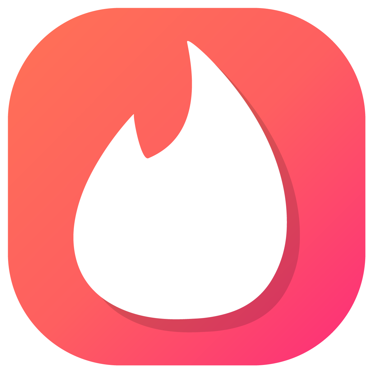 Tinder Android App Icon Logo Vector Free Vector Silhouette. 