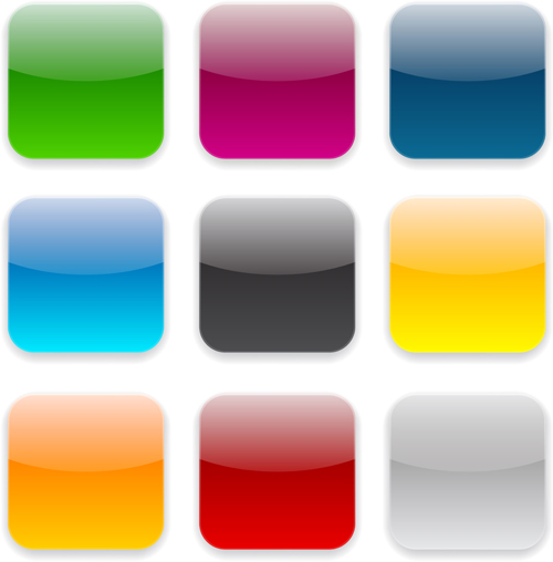 500x508 App Button Icons Colored Vector Set Free Download