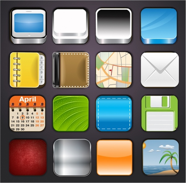 App Icons Templates Free Vector In Adobe Illustrator 600x591 App Icons Templates Free Vector In Adobe Illustrator