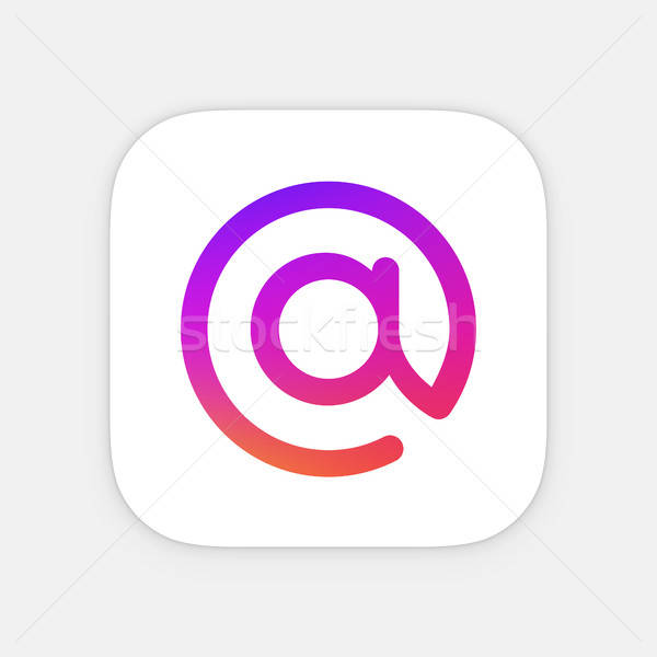 600x600 Email App Icon Template Mobile Application Icon Vector Colorful