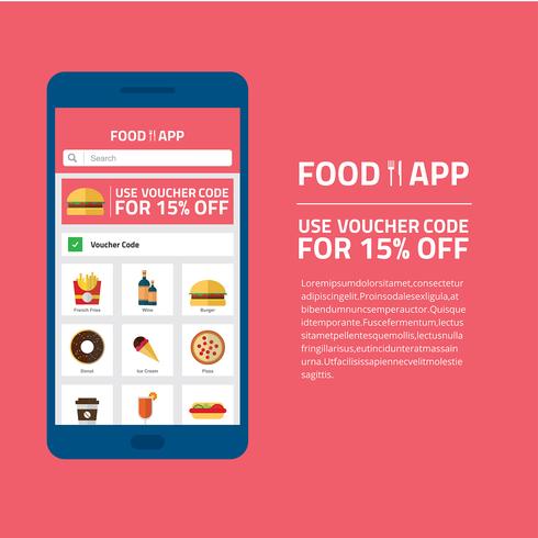 490x490 Food App Vector
