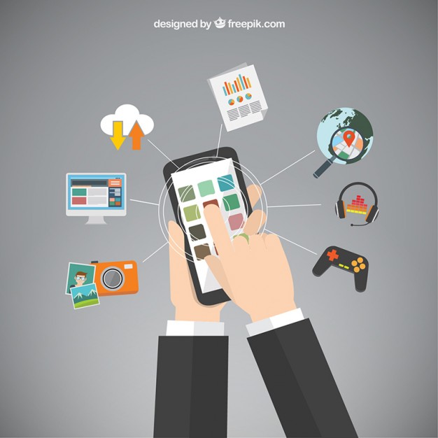 626x626 Mobile Phone Apps Free Vectors Ui Download