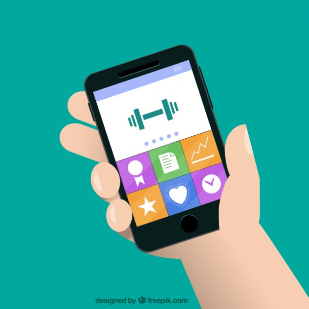 626x626 Smartphone With Fitness App Vector Free Download