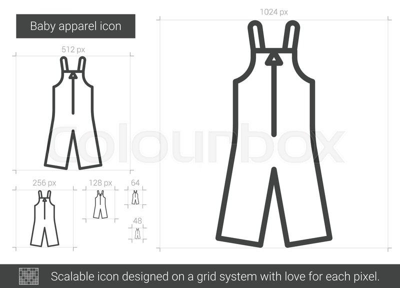 800x576 Baby Apparel Vector Line Icon Isolated Stock Vector Colourbox