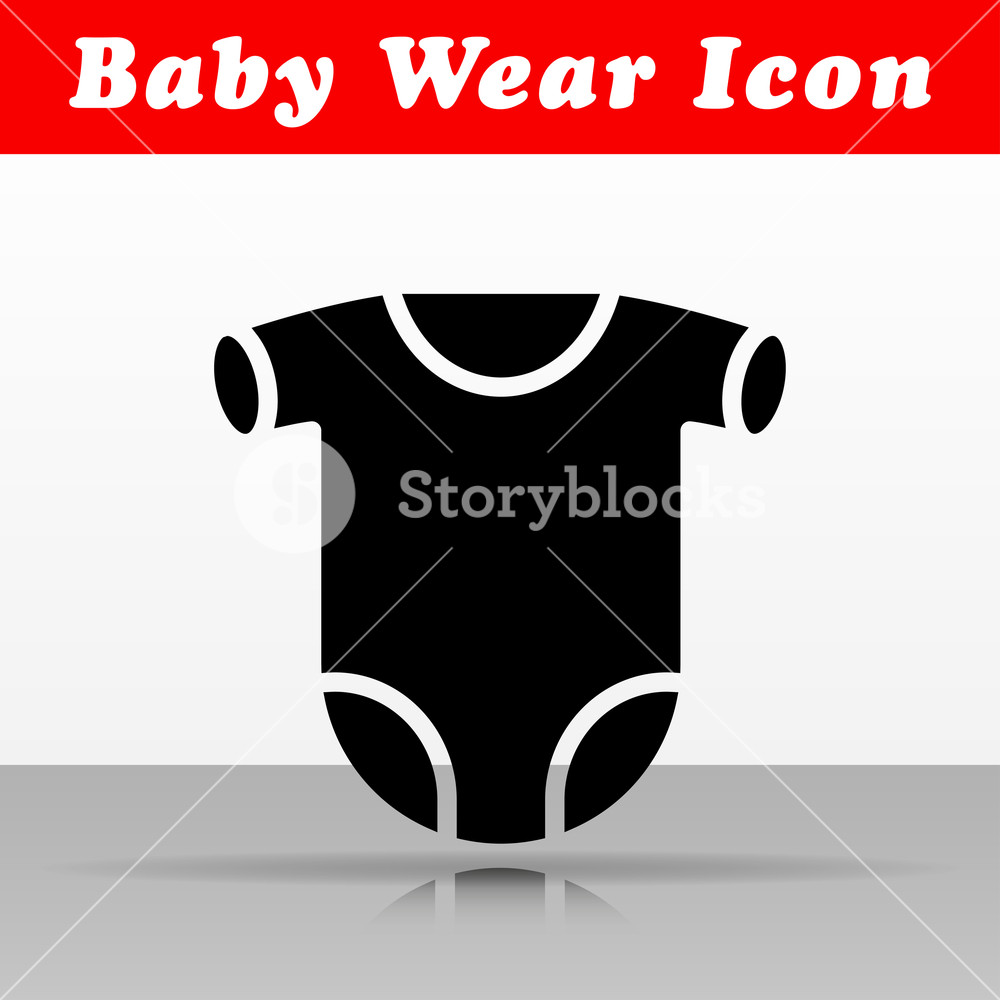 1000x1000 Illustration Of Baby Wear Vector Icon Design Royalty Free Stock