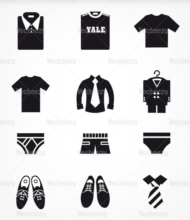 620x720 Male Clothing Vector Icons Vector Icons Sets Vector Icons