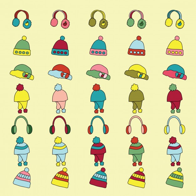 626x626 Set Of Winter Apparel Clothes Icon Vector Illustration Vector