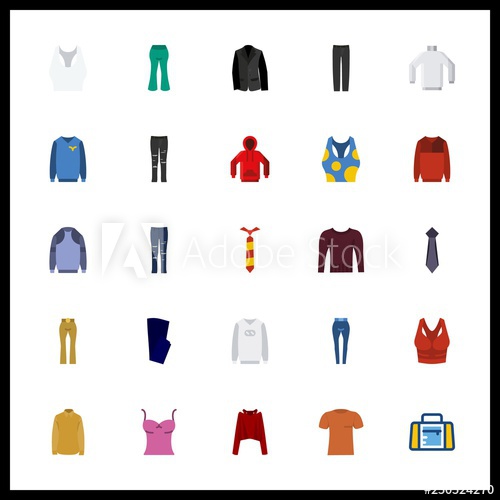 500x500 Apparel Icon Vector Illustration Apparel Set Blue Jeans