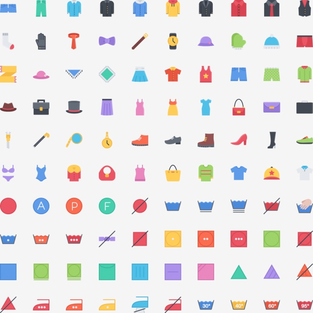 640x640 Apparel Clothes Washing Sign Icon, Colorful, Icon, Apparel Png