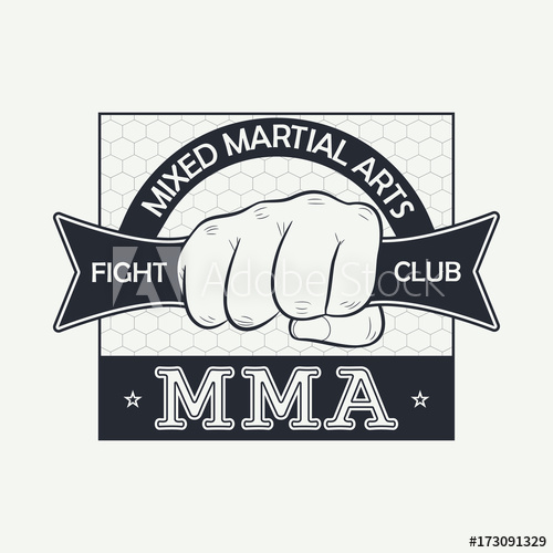 500x500 Mma Mixed Martial Arts Fight Club Logo Print For Design Clothes