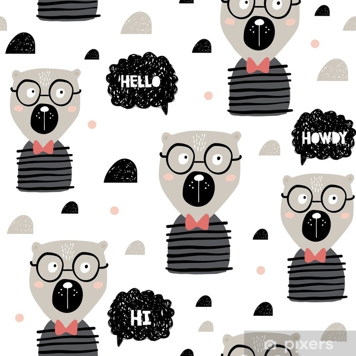 700x700 Seamless Childish Pattern With Cute Bears Creative Kids Texture