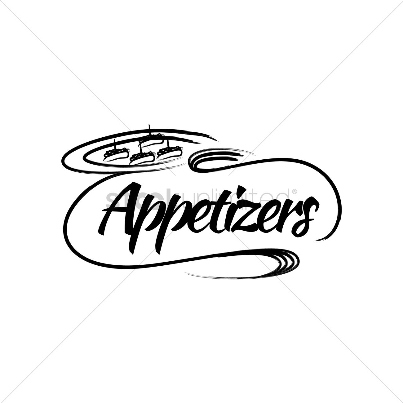 Appetizers Vector Image 1300x1300 Appetizers Vector Image