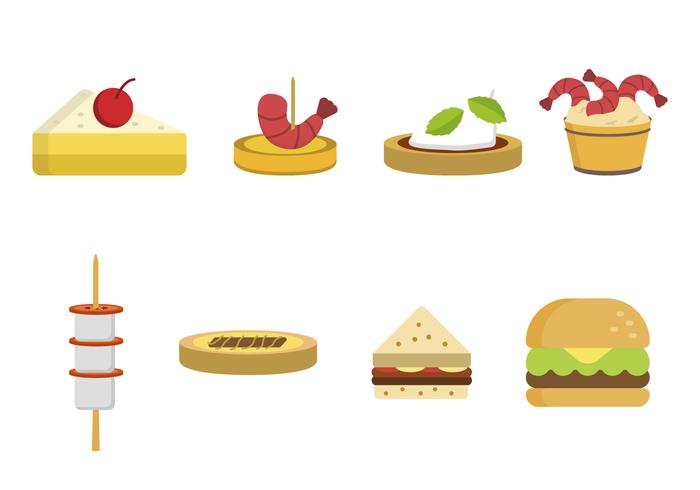 Flat Appetizer Vectors 700x490 Flat Appetizer Vectors