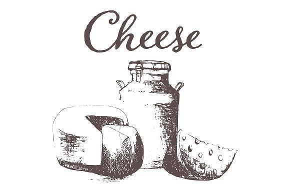 Hand Drawn Cheese Vintage Vectorized Ingredient 580x386 Hand Drawn Cheese Vintage Vectorized Ingredient