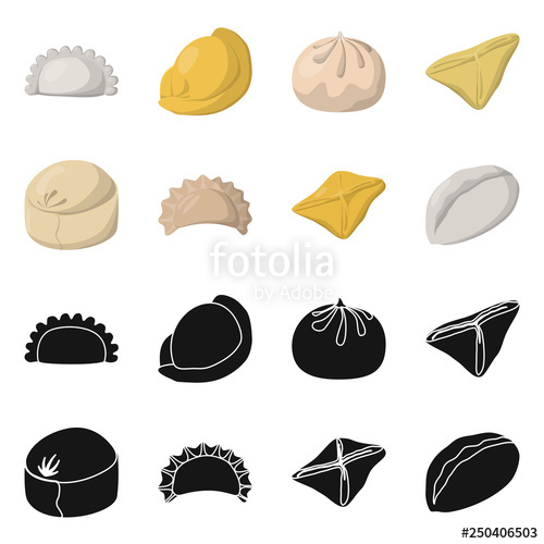 500x500 Vector Design Of Products And Cooking Symbol Set Of Products