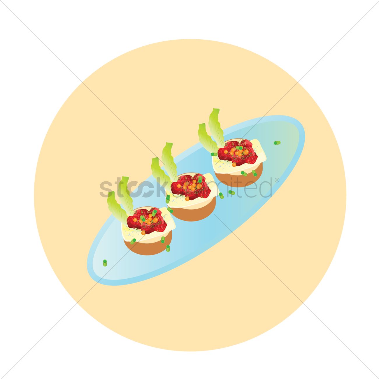 Appetizer Vector Image 1300x1300 Appetizer Vector Image