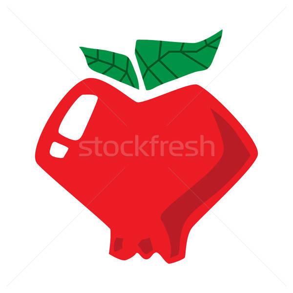 600x600 Apple Cartoon Vector Icon Vector Illustration Brian Goff