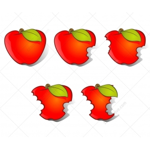 304x304 Apple Vector And Bitten Apple Vectors