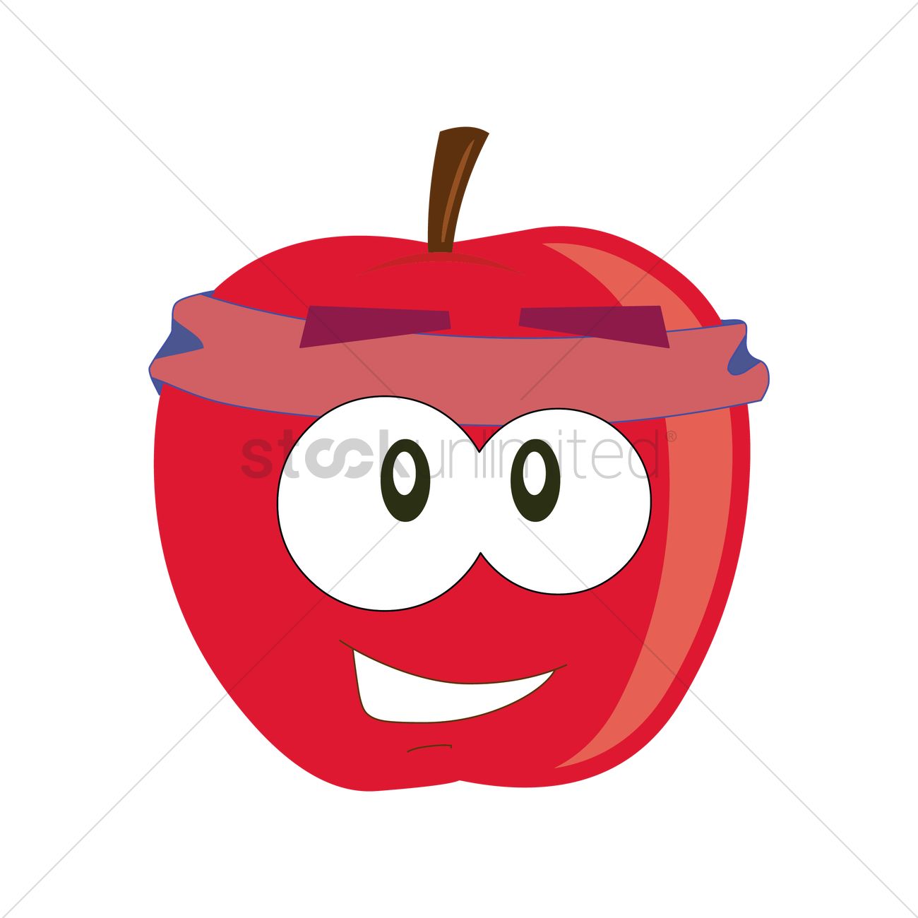 1300x1300 Free Apple Cartoon Vector Image