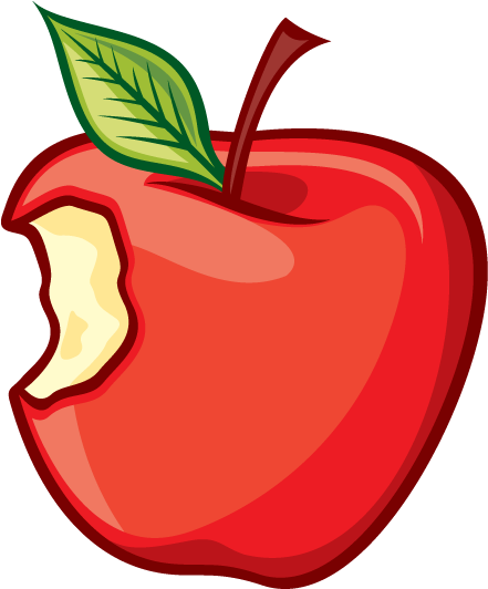441x532 Clip Art Of A Bitten Apple Clipart Cartoon Pencil