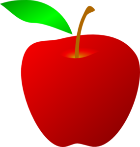 285x299 Red Apple Clip Art Vector Clipart