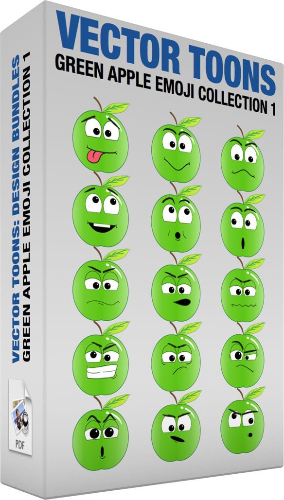 584x1029 Green Apple Emoji Collection Clipart Cartoons