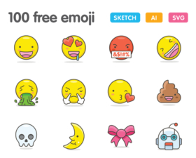 280x225 Free Vector Emoji