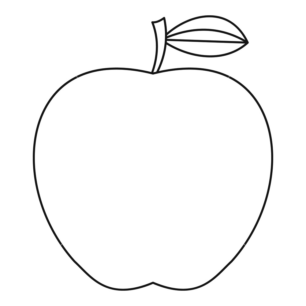 Apple Icon Outline Illustration Of Apple Vector Icon For Web 1000x1000 Apple Icon Outline Illustration Of Apple Vector Icon For Web