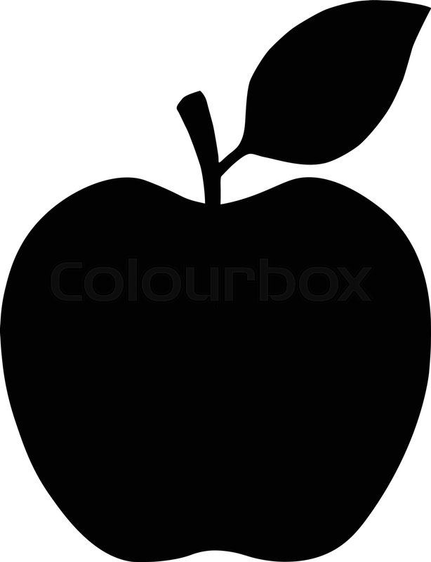 Apple Symbol Black Silhouette Stock Vector Colourbox 614x800 Apple Symbol Black Silhouette Stock Vector Colourbox