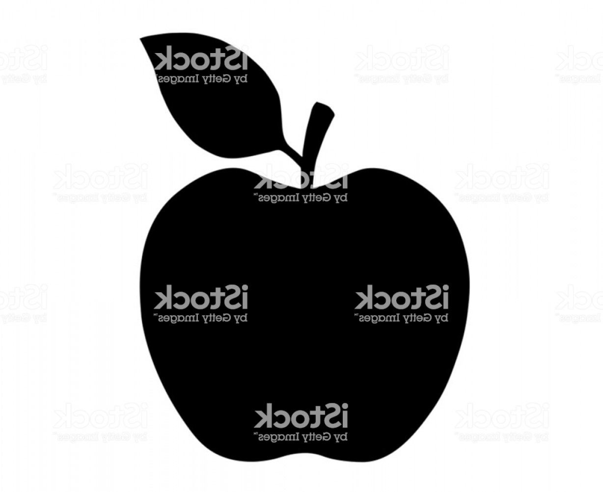 1228x1002 Apple Symbol Black Silhouette Isolated On White Vector Outline