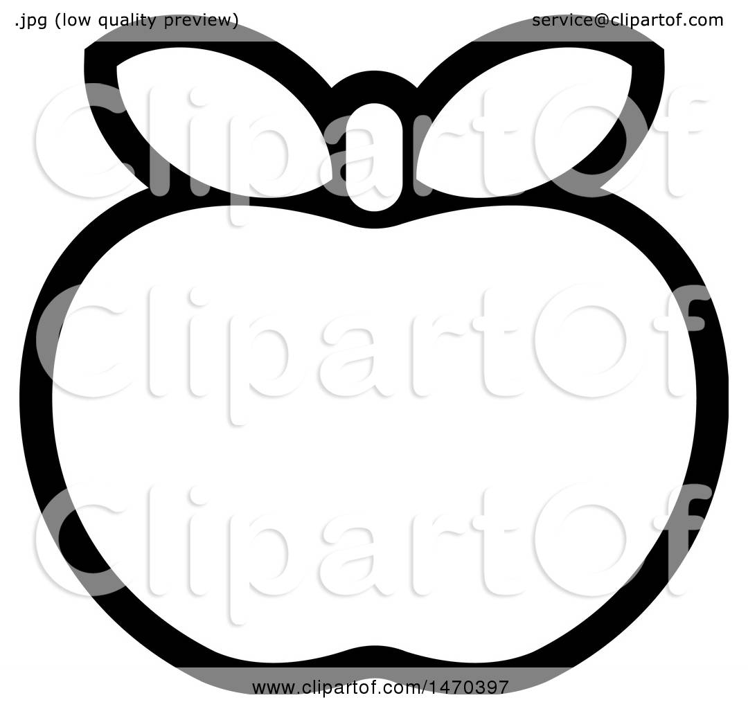 1080x1024 Clipart Of A Black And White Apple Outline