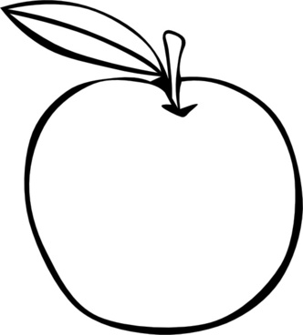 332x368 Vector Apple Outline Fruit Free Vector Download
