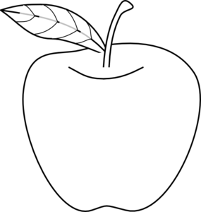 285x300 Apple Outline Png, Clip Art For Web
