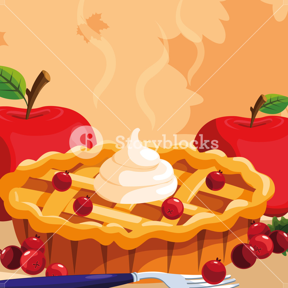 1000x1000 Apple Pie Icon Over White Background, Vector Illustration Royalty