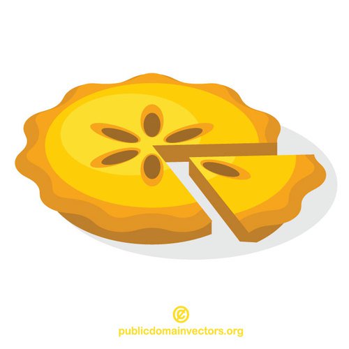 500x500 Apple Pie Vector Clip Art