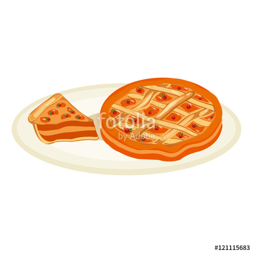500x500 Warm Apple Pie Vector Illustration Stock Image And Royalty Free