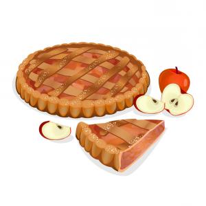 300x300 Apple Pie On A Beige Background Vector Savoyuptown