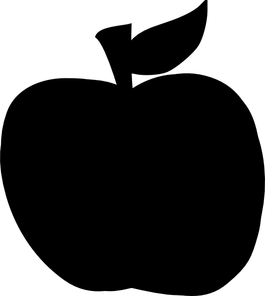 534x597 Apple Silhouette Clip Freeuse Stock Png Files, Free Clip Art