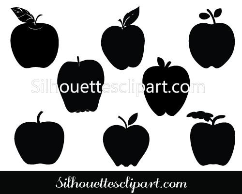 500x400 Huge Collection Of 'apple Silhouette Vector' Download More Than