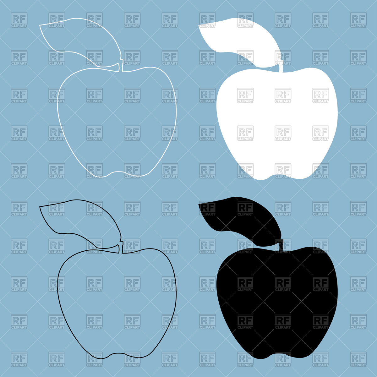 Apple Silhouette Vector At Vectorified Com Collection Of Apple Silhouette Vector Free For