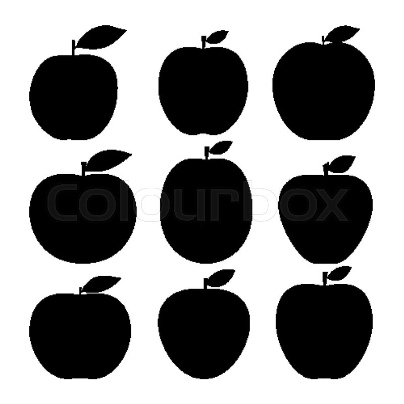 Download Apple Silhouette Vector at Vectorified.com | Collection of Apple Silhouette Vector free for ...