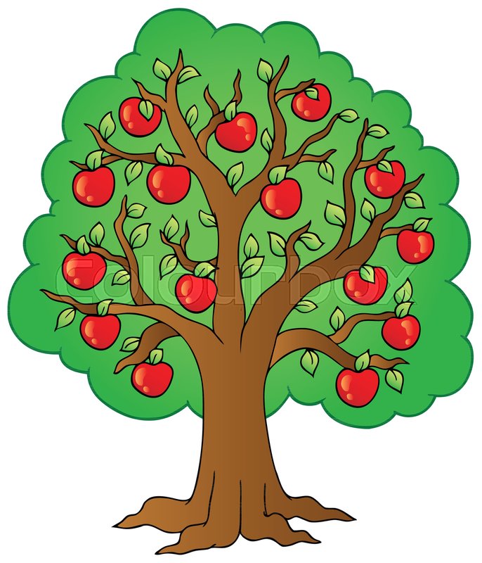 686x800 Cartoon Apple Tree