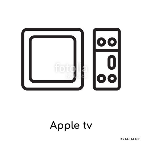 500x500 Apple Tv Icon Vector Sign And Symbol Isolated On White Background
