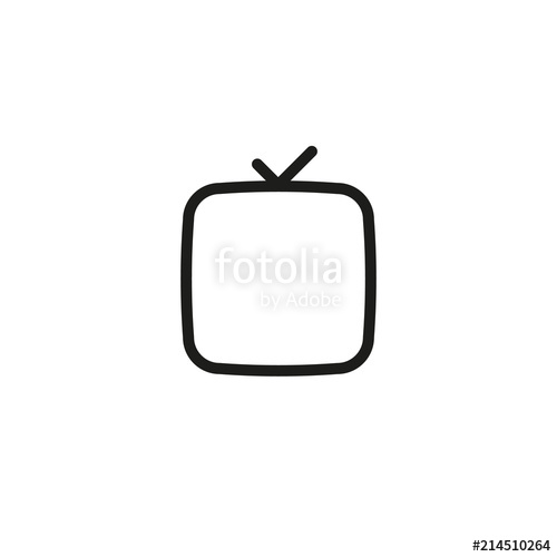 500x500 Tv Logo Vector Icon Illustration Stock Image And Royalty Free