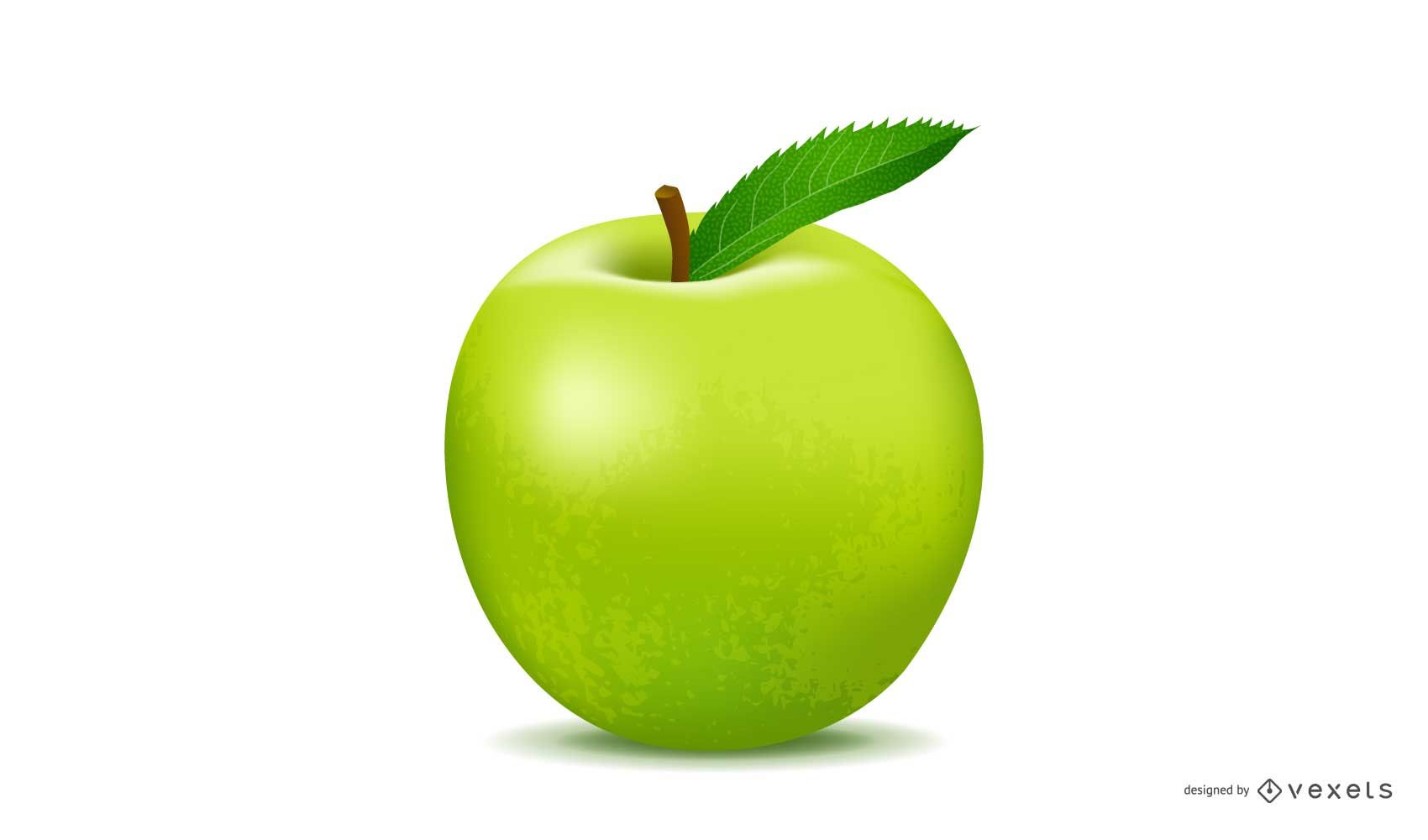 Realistic Green Apple Vector 1700x1000 Realistic Green Apple Vector