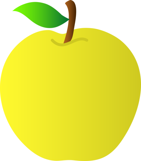 483x550 Yellow Apple Vector Art