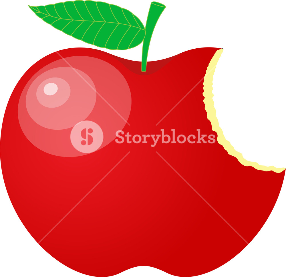 Eaten Red Apple Vector Royalty Free Stock Image 1000x968 Eaten Red Apple Vector Royalty Free Stock Image