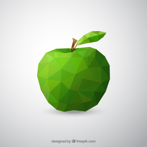 Geometric Green Apple Vector Free Download 626x626 Geometric Green Apple Vector Free Download