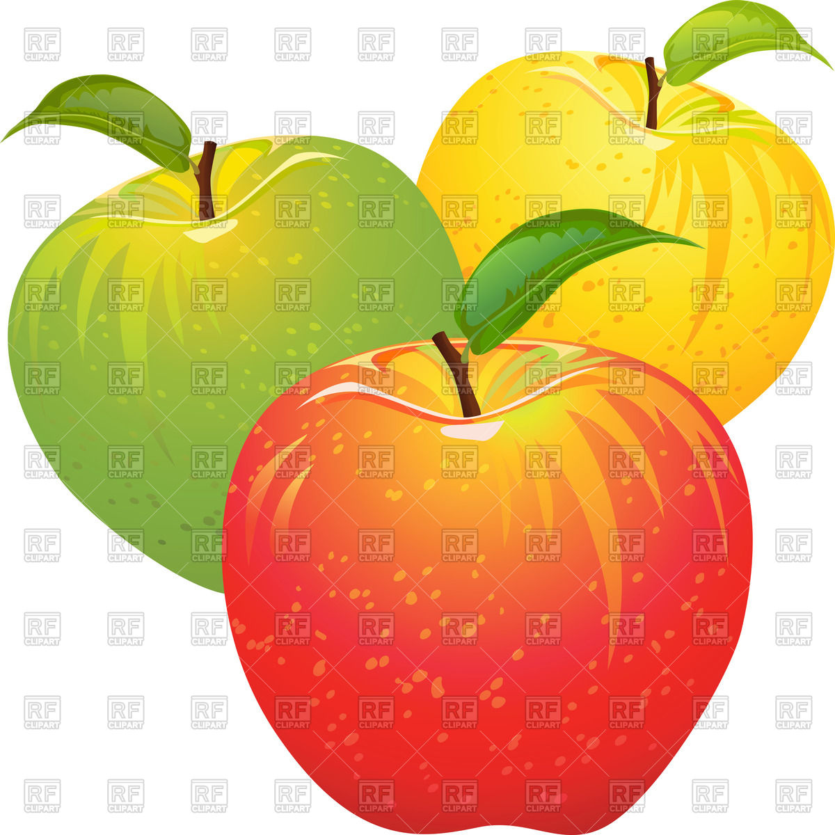 Red, Yellow And Green Apples Vector Image Of Food And Beverages 1200x1200 Red, Yellow And Green Apples Vector Image Of Food And Beverages